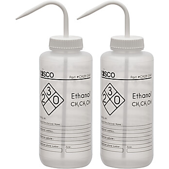 Ethanol Wash Bottle, 1 Color, 1000mL, PK2