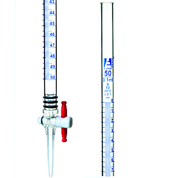 Acrylic Burette, 50mL, PTFE Stopcock