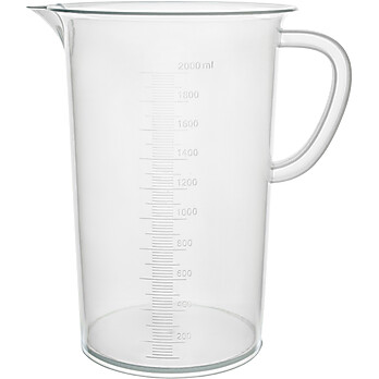 Plastic Pitcher with Molded Graduations, 2000mL