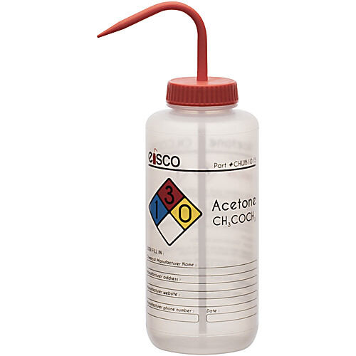Acetone Wash Bottle, 4 Color, 1000mL
