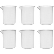 Plastic Beaker with Molded Graduations, 250mL, PK6
