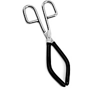 Crucible Tongs with Bow- Straight, Serrated Tips, Metal, 9.5 long