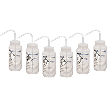 dH2O Wash Bottle, 2 Color, 500mL, PK6
