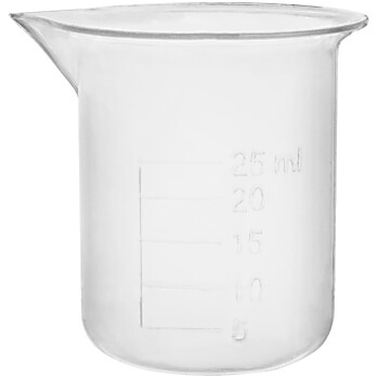 Plastic Beaker with Molded Graduations, 25mL