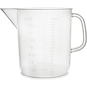 Plastic Pitcher, Short Form, Molded Graduations, 2L