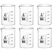 Glass Beakers, 1000mL, Low Form, PK6