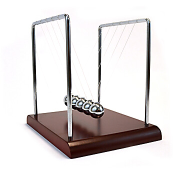 Advanced Newton's Cradle, 7"Lx6"Wx7.25"H