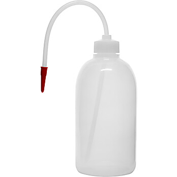 Wash Bottle, 500ml, Polyethylene, Translucent, Screw Cap with Flexible Delivery Tube