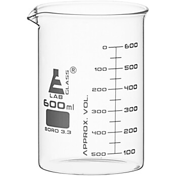 Glass Beaker, 600ml, ASTM, Dual Scale