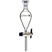 Glass Separatory Funnels with PTFE Stopcock - Squibb Type