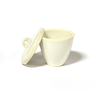 Porcelain Crucible with Lid, Tall Form, 30mL