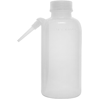 Wash Bottle, 500ml, Polyethylene, Translucent, Screw Cap with Down Spout for Dispensing Liquid