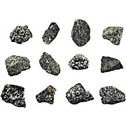 Diorite, Raw Igneous Rock Specimens, Approx. 1", PK12