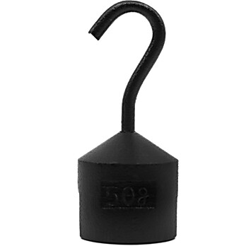 Hooked Iron Weight with Bottom Slot, 50g