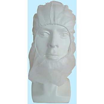 Hood, Polypropylene, 25g, White, 100/PK, 10PK/CS