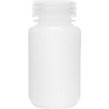 Reagent Bottle, 125mL, Wide Mouth with Screw Cap, HDPE