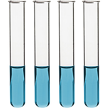 Test Tubes, 12ml, Beaded Rim, 4" Tall, 0.6" Dia., PK/48