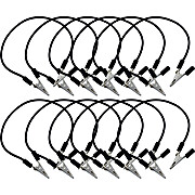 Connecting Leads, Alligator, Black, PK12