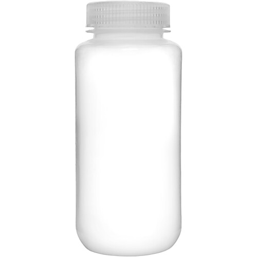 Ace Glass Lab Bottle, 500ml, GLS80 Top With Orange Polypropylene Cap And Pouring Ring 4047-05