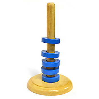 Floating Ring Magnet Set, Wooden Base
