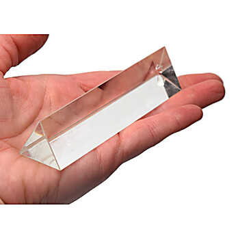 Glass Equilateral Prism, 100mm Length, 25mm Faces