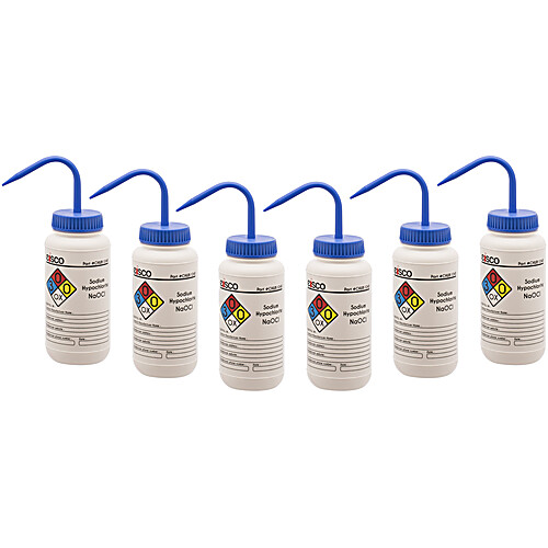 Bleach Wash Bottle, 4 Color, 500mL, PK6