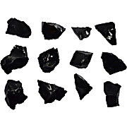 Obsidian, Raw Igneous Rock Specimens, Approx. 1", PK12
