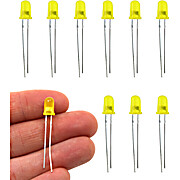 Yellow LED, 5mm, PK10