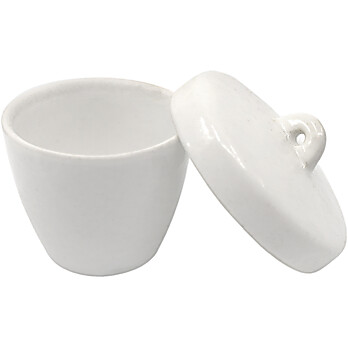 Porcelain Crucible with Lid, Tall Form, 10mL