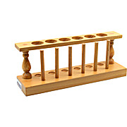 Wooden Test Tube Rack with 6 Draining Pins, Holds 6 Tubes up to 25mm