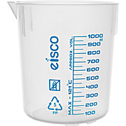 Plastic Beaker, 1000mL, Printed Graduations