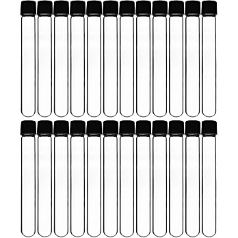 Culture Tubes with Screw Cap, 25ml,  5.9" x 0.7", Round Bottom, PK/24