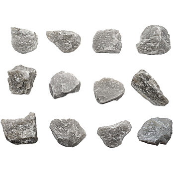 White Quartzite, Raw Metamorphic Rock Specimens, Approx. 1", PK12