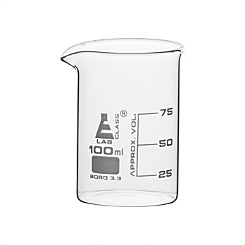 Glass Beaker, Low Form, 100ml
