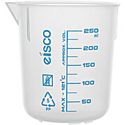 Plastic Beaker, 250mL, Printed Graduations