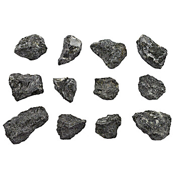 Gabbro, Raw Igneous Rock Specimens, Approx. 1", PK12