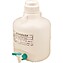 Carboy Bottle with Stopcock, 10 Liter Capacity, White Premium Polypropylene with 2 Handles