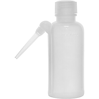 Wash Bottle, 125ml, Polyethylene, Translucent, Screw Cap with Down Spout for Dispensing Liquid