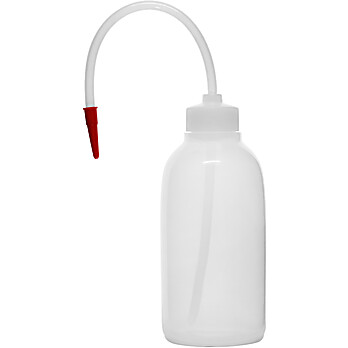 Wash Bottle, 250ml, Polyethylene, Translucent, Screw Cap with Flexible Delivery Tube