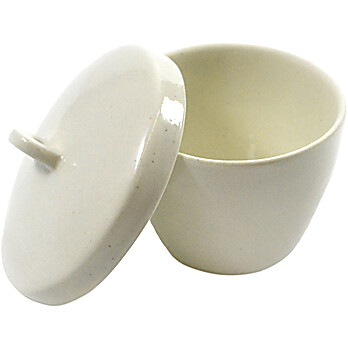 Porcelain Crucible with Lid, Tall Form, 40mL