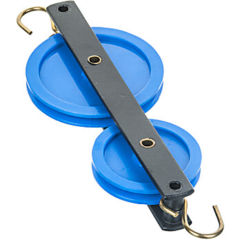 Double-Parallel Plastic Pulleys, 50mm & 38mm Dia