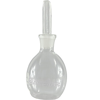 Specific gravity bottles, uncelebrated with ground glass stopper, 25 ml capacity