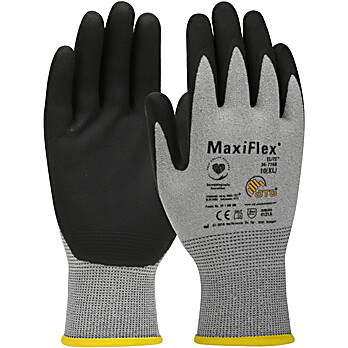 Anti-Static Seamless Knit Nylon Glove with Nitrile Coated MicroFoam Grip on Palm & Fingers - Touchscreen Compatible