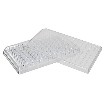 Microplate with 96 Wells and Lid, Clear Polystyrene