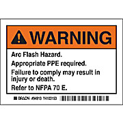WARNING Arc Flash Hazard. Appropriate PPE Required. Failure To Comply Can Result In Death… Labels