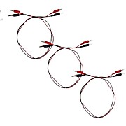 Connector Cord Alligator 24", Set 3 red and 3 back