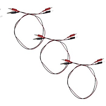 Connector Cord Alligator 24", Set 3 red and 3 back