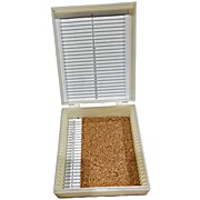 Microscope Slide Box Plastic, Holds 25 Slides