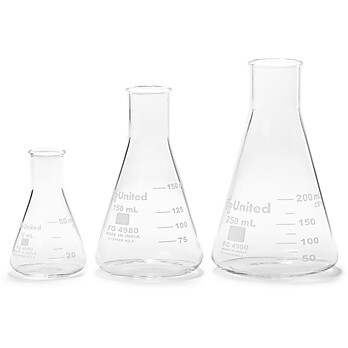 United Scientific™ Erlenmeyer Flask Set of 3