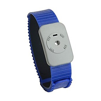 Dual Conductor Thermoplastic Adjustable Wristband, Blue